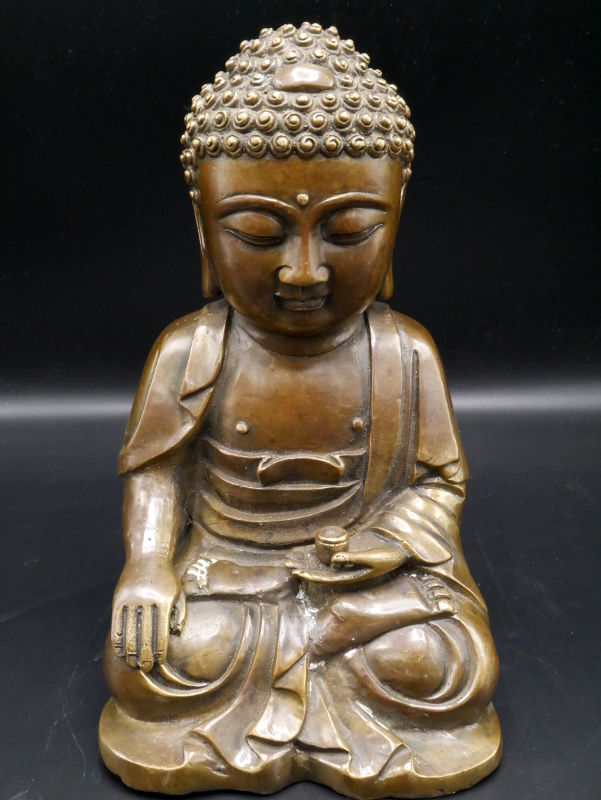 Statue bouddha  en bhūmisparśa-mudrā XXème